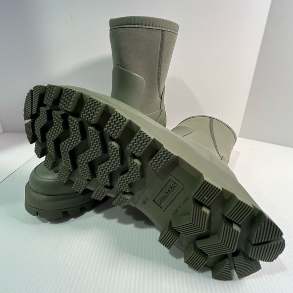 Hunter City Explorer Short Neo Slip and Water Resistant Boots -col Lichen Green - Picture 14 of 16